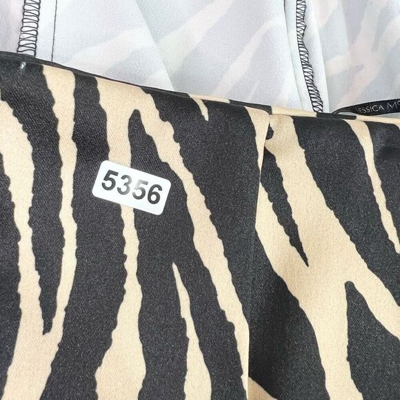 Jessica McClintock Gunne Sax Maxi Dress Gown Women's 11 Zebra Strapless Retro - Picture 15 of 15